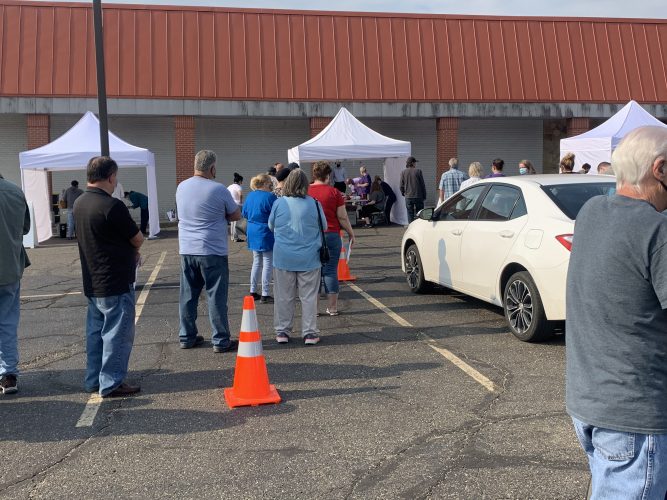 Vaccination clinic stays busy